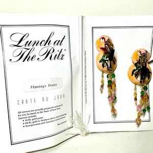 Lunch At The Ritz Vintage Flamingo Drop Signed